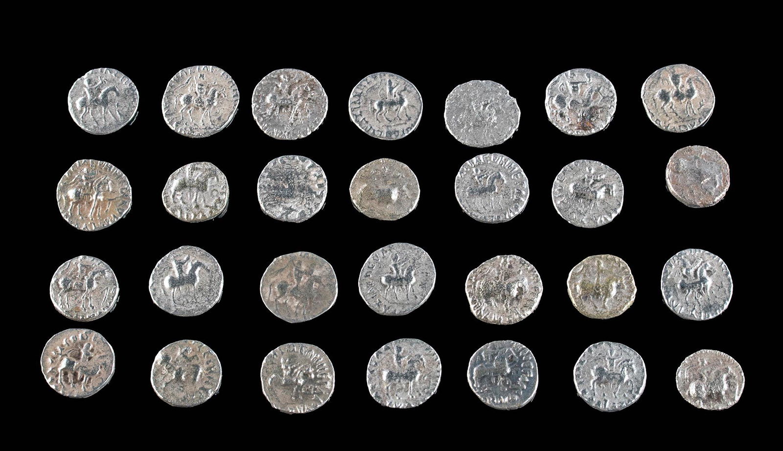 Lot of 28 Indo-Scythian Silver Coins - 48.5 g (1 of 2)