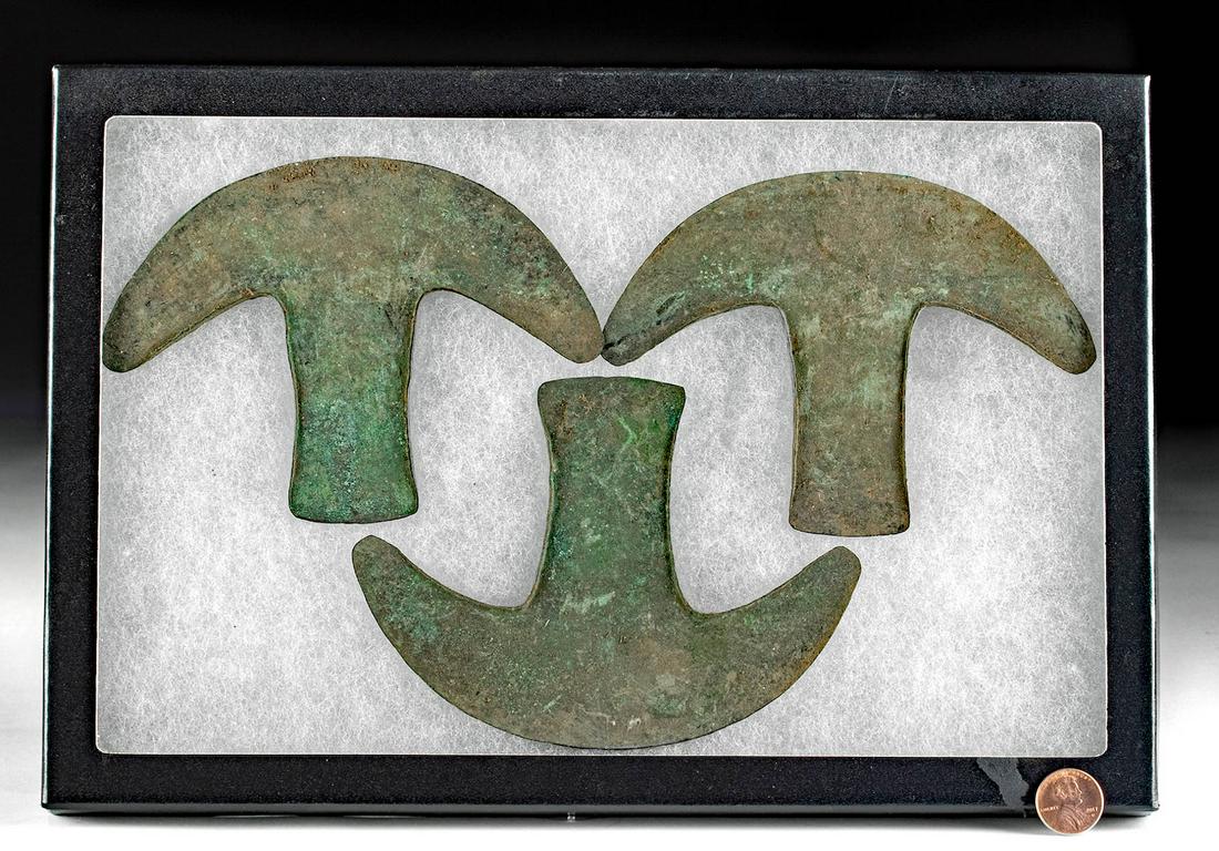 Three Aztec Copper Hoe Money (1 of 2)