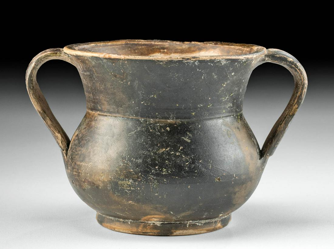 Greek Campanian Blackware Kantharos (1 of 4)