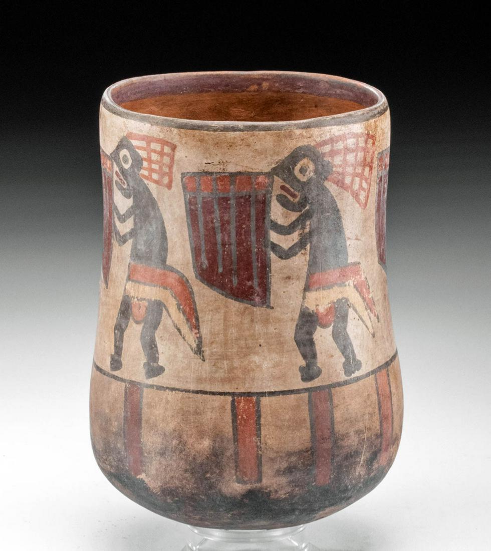 Nazca Polychrome Kero Vessel w/ Figures (1 of 4)
