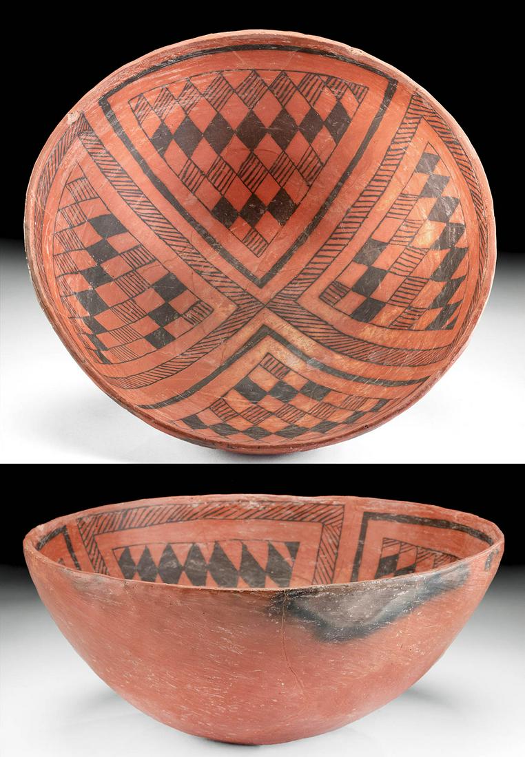 Published Puebloan Pinedale Pottery Checkerboard Bowl (1 of 5)