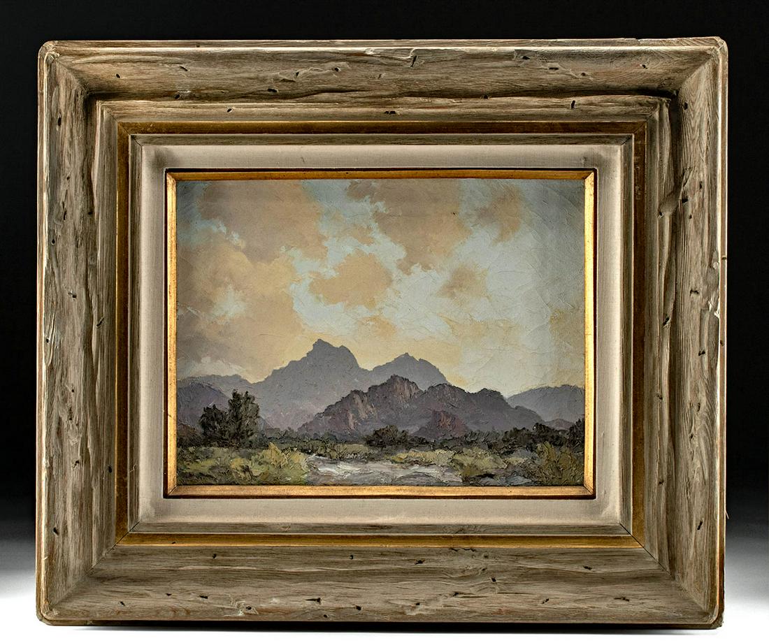 Mid 20th C. Bill Freeman Painting - Western Landscape (1 of 3)