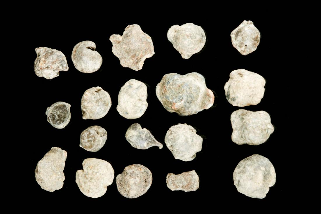 Lot of 19 Roman Lead Stamped Bullae (1 of 2)