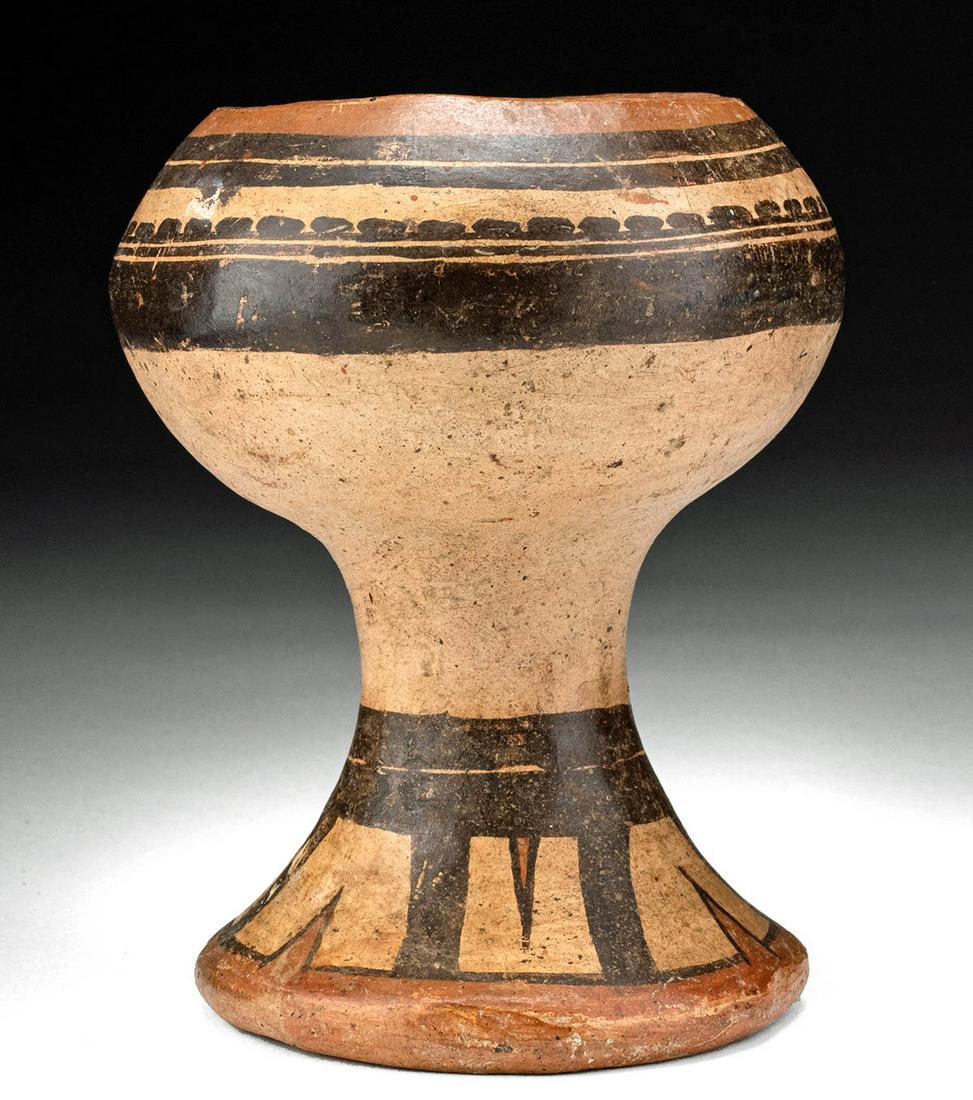 Panamanian Cocle Pottery Polychrome Pedestal Bowl (1 of 6)