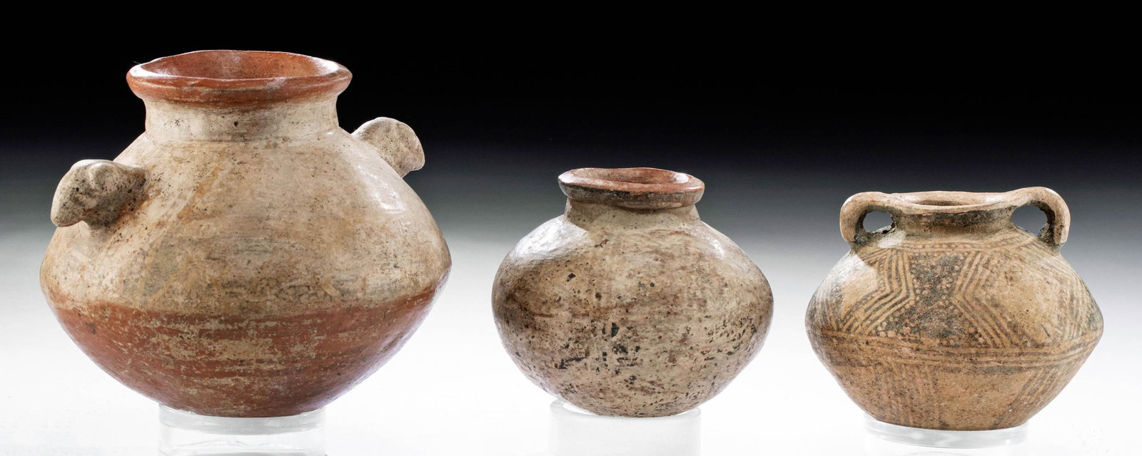 Lot of 3 Panamanian Pottery Vessels (1 of 4)