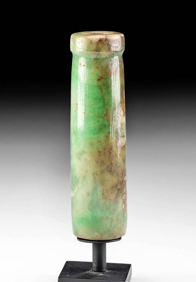 Gorgeous Maya Apple Green Jade Tube Bead (1 of 3)