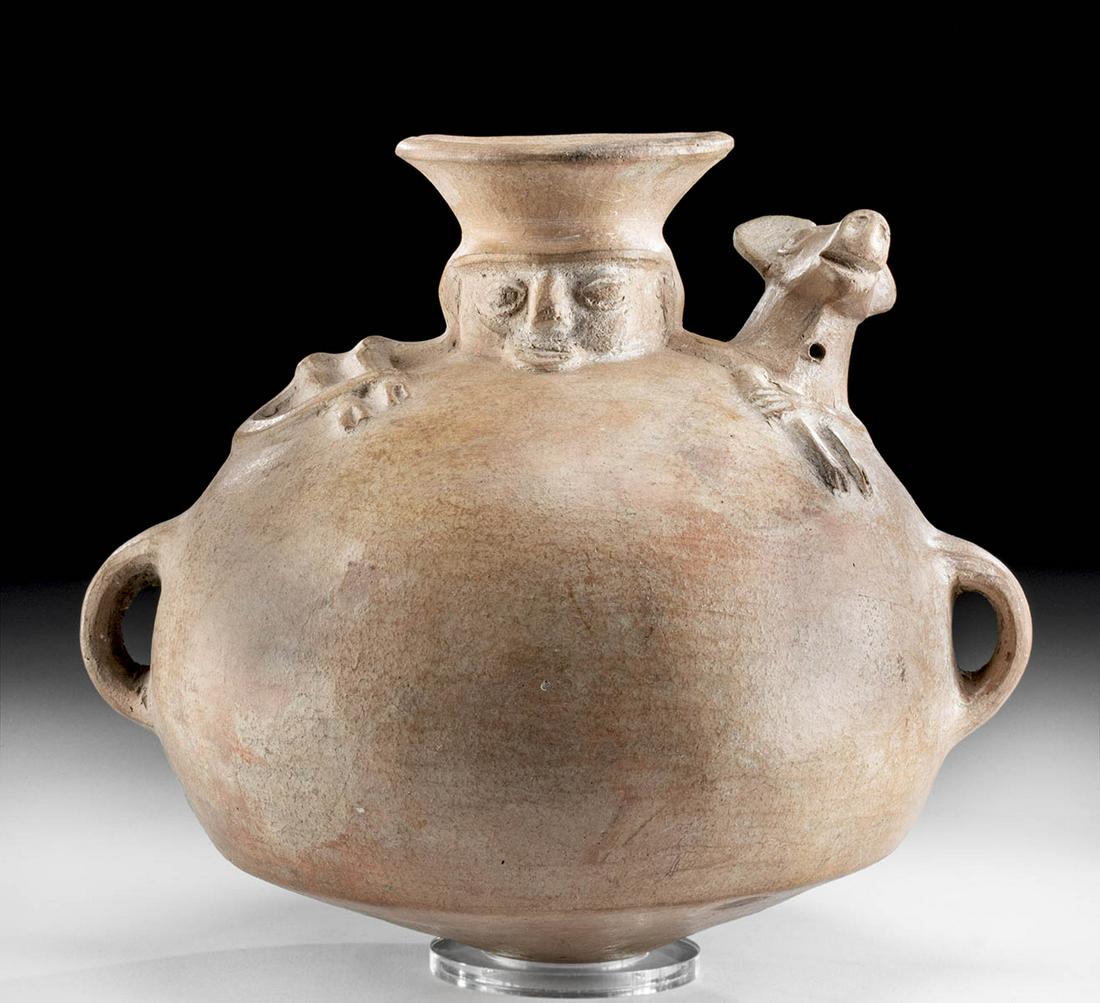 Inca Pottery Figural Aryballos w/ Llama (1 of 6)