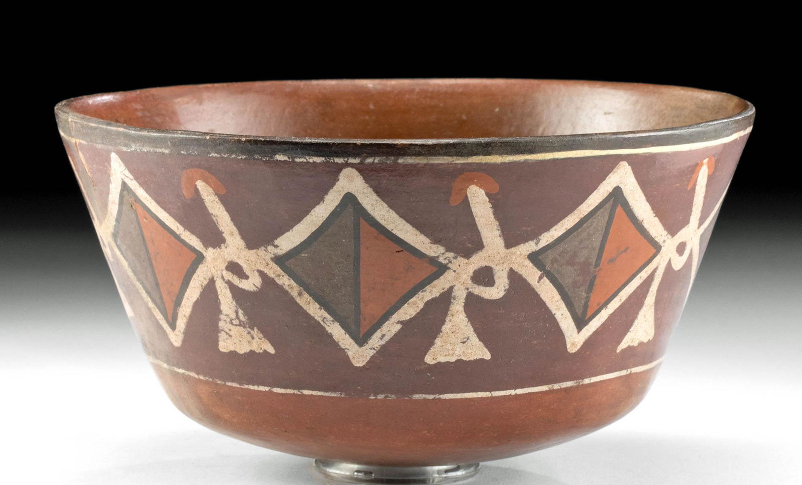 Nazca Polychrome Bowl with Geometric Pattern (1 of 4)
