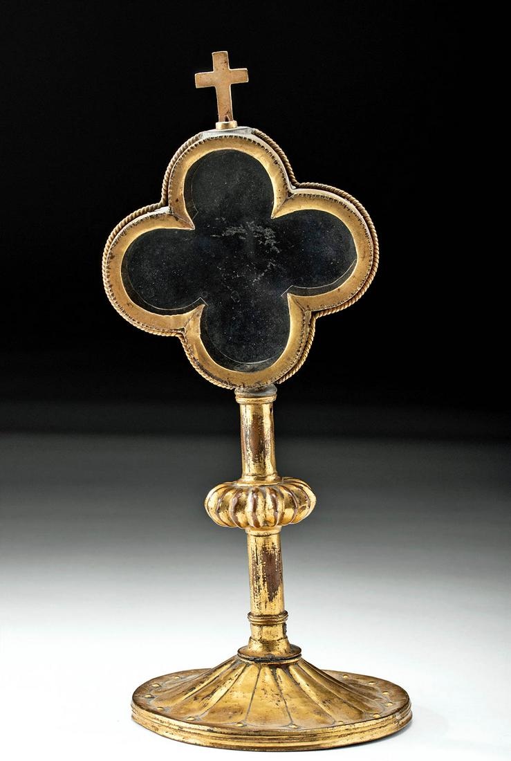 17th C. European Gilded Copper Reliquary (1 of 5)