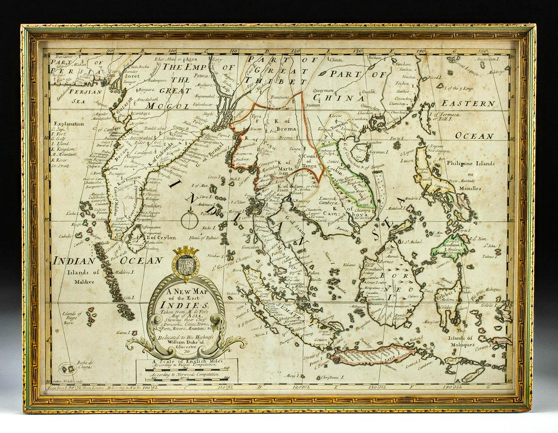 Scarce 1700s British Map of the East Indies (1 of 3)