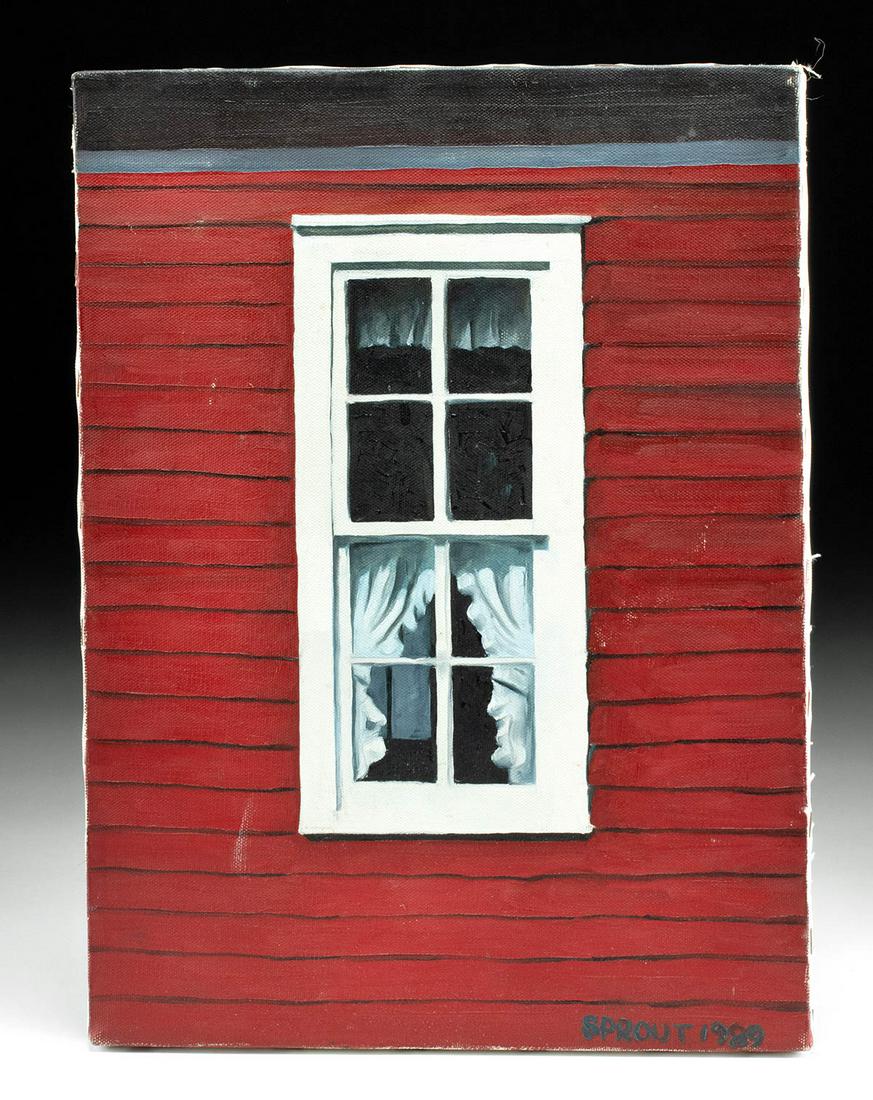 Tobin Sprout Painting - "School House Window" 1989 (1 of 3)