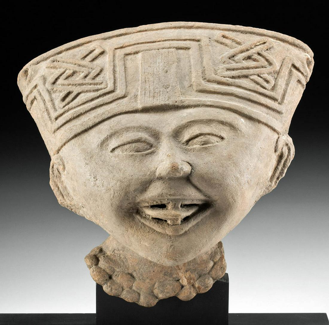 Veracruz Pottery Sonriente Head, ex-Museum (1 of 3)