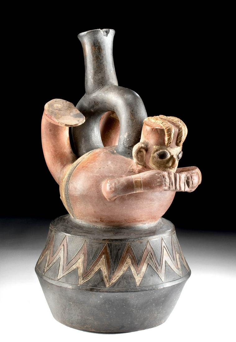 Chavin Pottery Vessel w/ Musician - TL Tested (1 of 6)