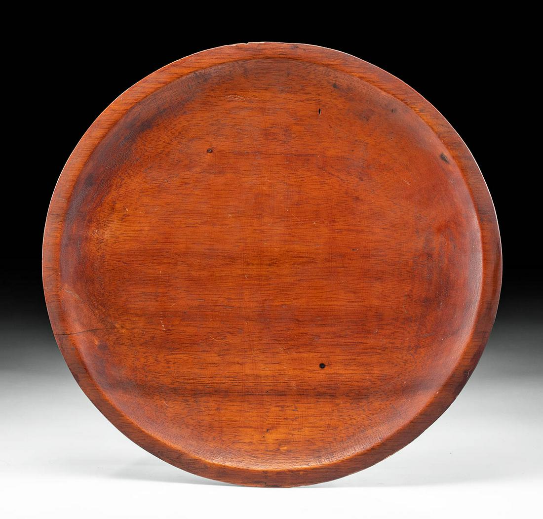 Early 20th C. Hawaiian Koa Wood Platter (1 of 3)