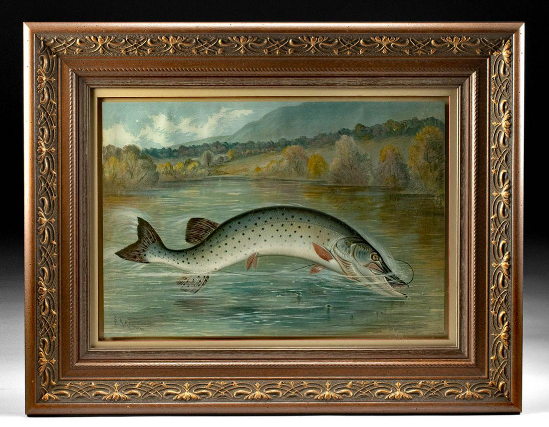 S.A. Kilbourne Game Fish of United States - Pike, 1878 (1 of 4)