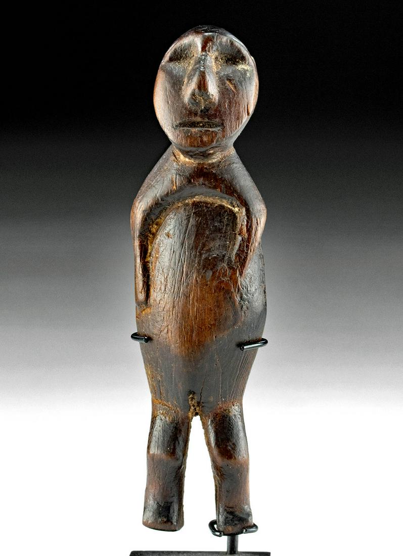 Alaskan Thule Wood Anthropomorphic Effigy Figure (1 of 3)