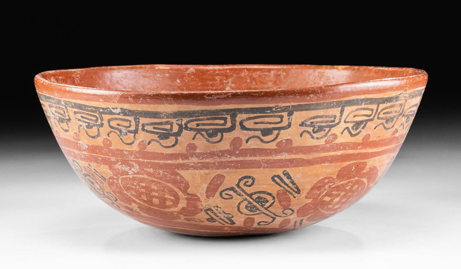 Maya Copador Polychrome Bowl w/ Abstract Motifs (1 of 4)