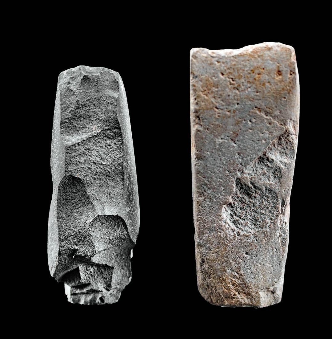 14th C. Hawaiian Pre-Contact Stone Adze Blades (2) (1 of 3)