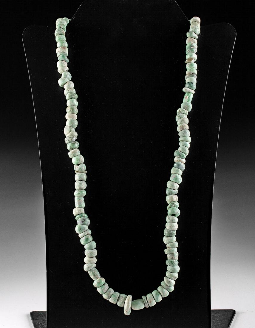 Stunning / Long Maya Jade Bead Necklace (1 of 3)