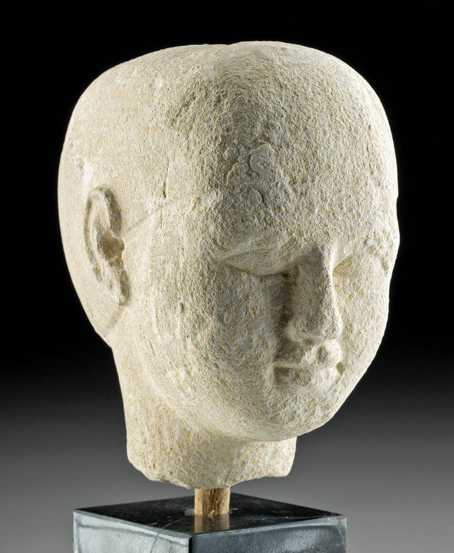 Egyptian Sandstone Male Head Sculptor's Model (1 of 4)