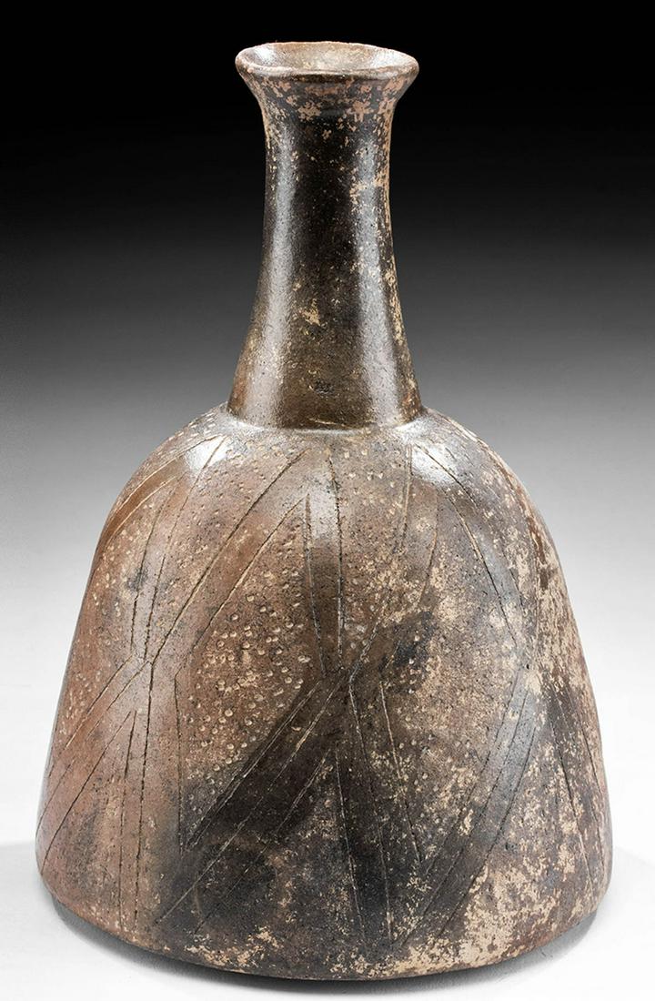 Chavin Pottery Bottle w/ Incised Motifs (1 of 6)
