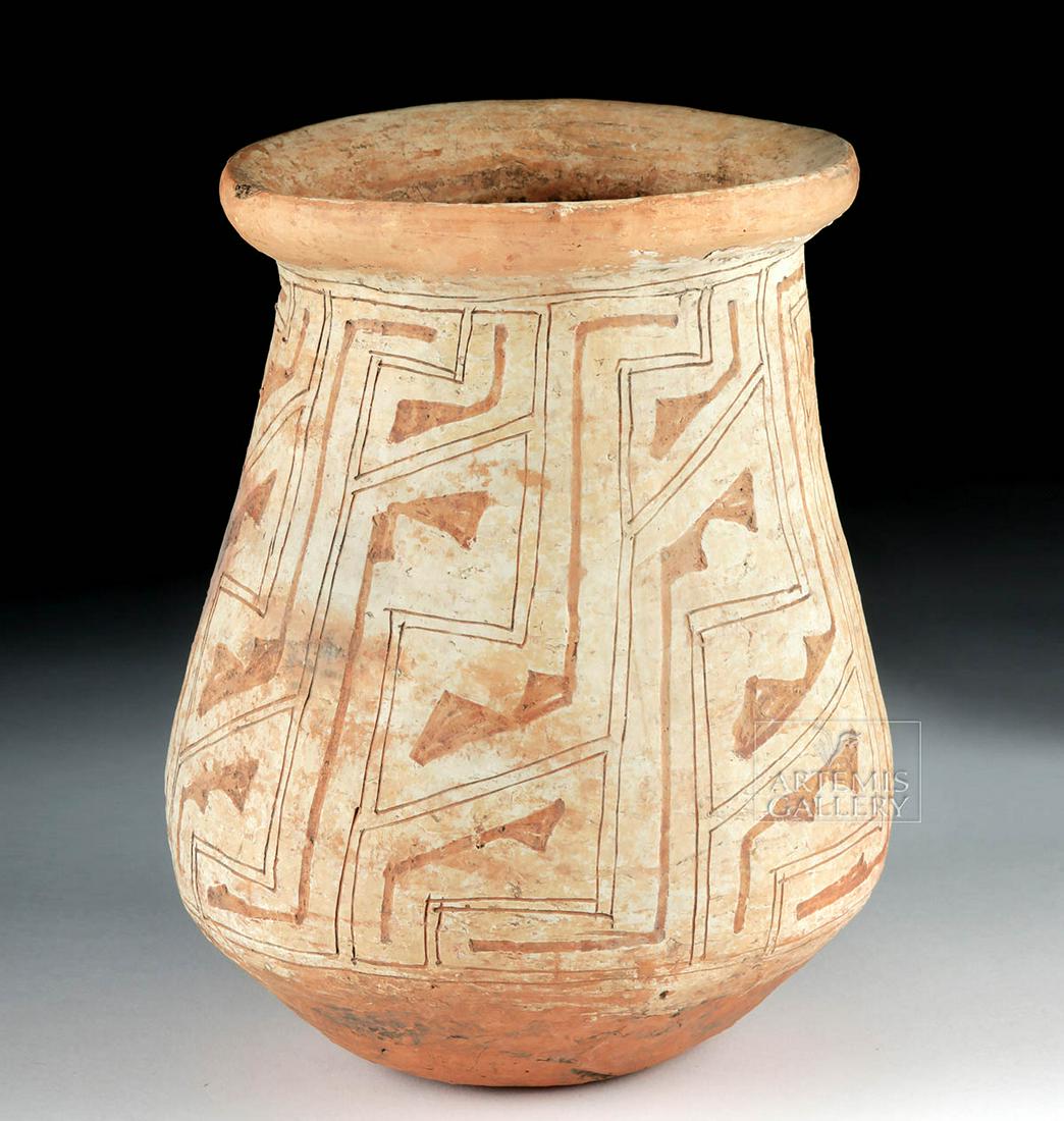 Marajoara Cream-Slipped Olla w/ Geometric Motifs (1 of 6)