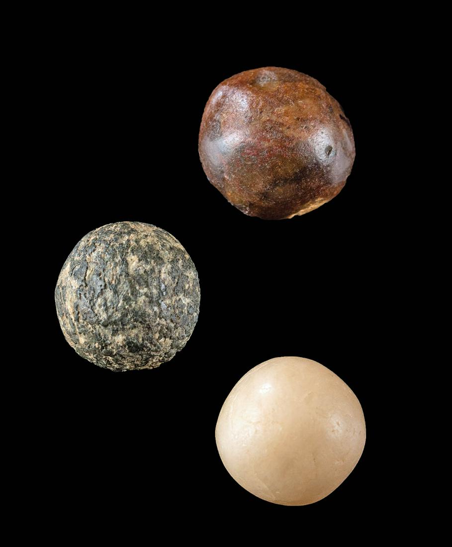Neolithic North African Stone Spheres - Lot of 3 (1 of 3)