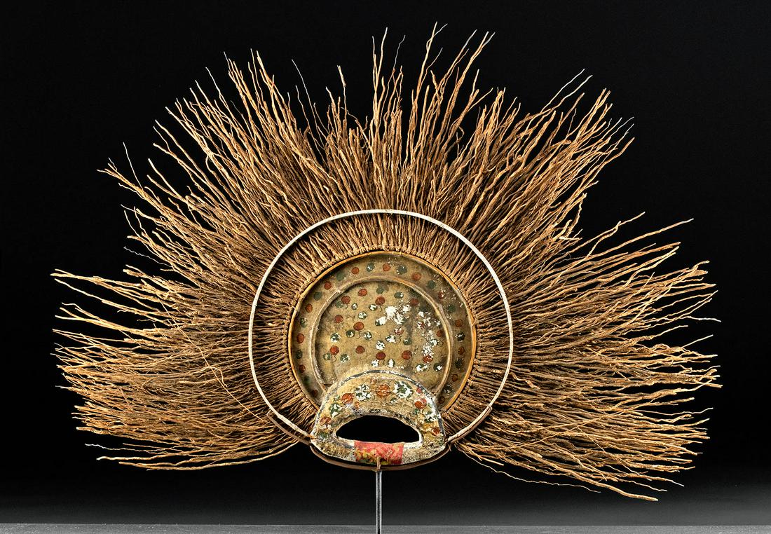 19th C. Polynesian Samoan Fiber Tapa Eventail (1 of 4)