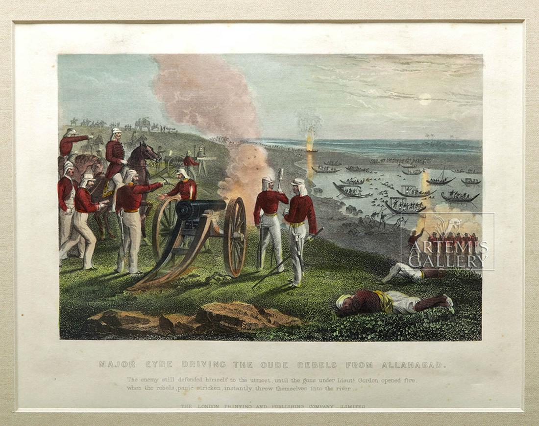 19th C. British Engraving  - Battle Scene - Major Eyre (1 of 6)