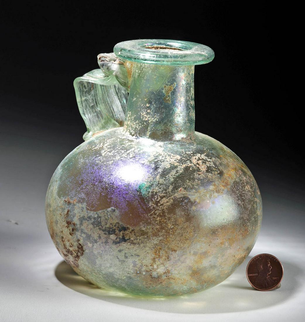 Roman Glass Jug w/ Fabulous Iridescence (1 of 6)