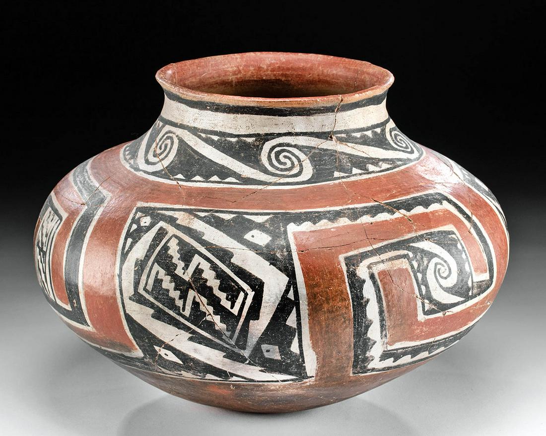 Large Salado Tonto Polychrome Olla w/ TL Test (1 of 4)