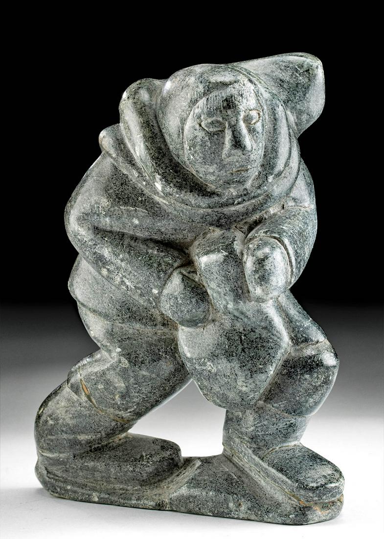 20th C. Inuit Soapstone Hunting Figure - Lucassie (1 of 4)