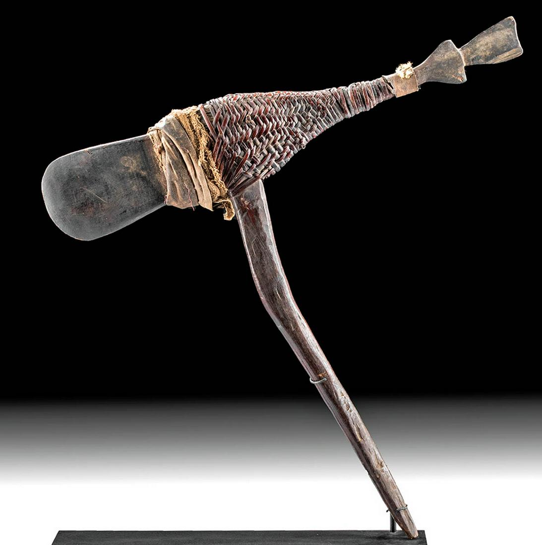 Early 20th C. Papua New Guinea Janaka Wood Adze & Axe (1 of 3)