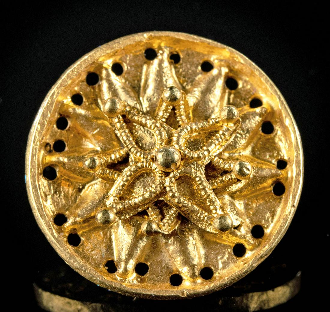 Greek Hellenistic Gold Button - Granules & Filigree (1 of 3)