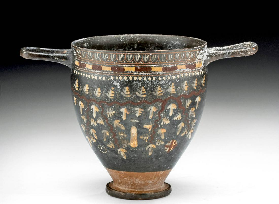 Greek Gnathian Polychrome Skyphos w/ Alabastron (1 of 6)