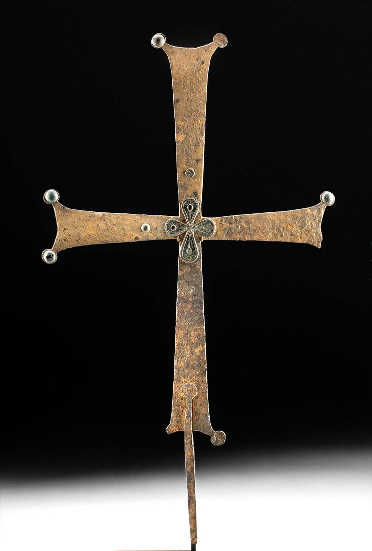 11th C. Byzantine Iron / Bronze Processional Cross (1 of 4)