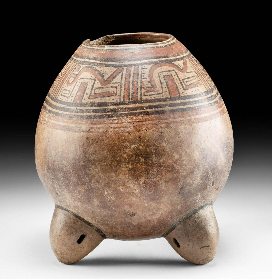Nicoya Polychrome Tripod Rattle Jar, ex-Museum (1 of 4)