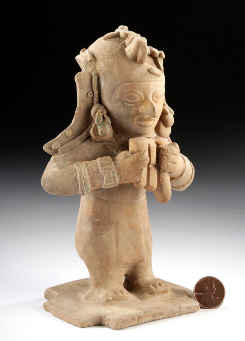 Jamacoaque Pottery Seated Musician w/ Pan Flute (1 of 6)