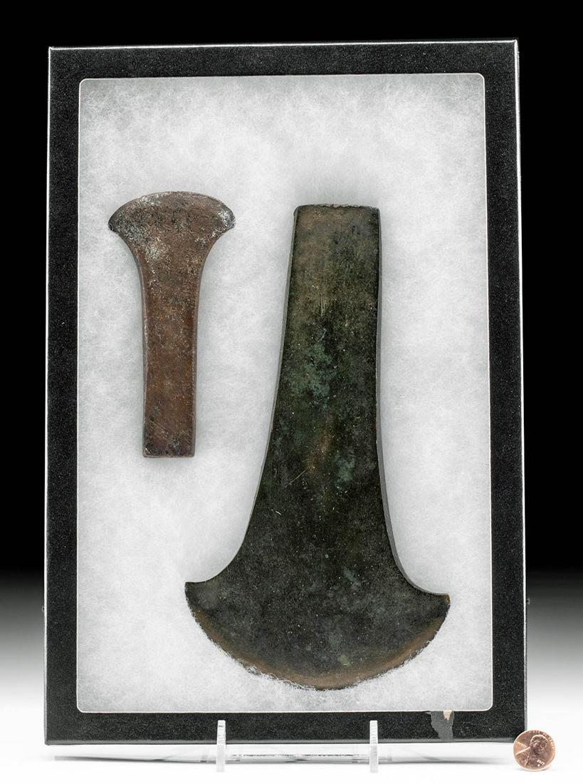 Lot of 2 Inca Copper Axe Heads (1 of 2)