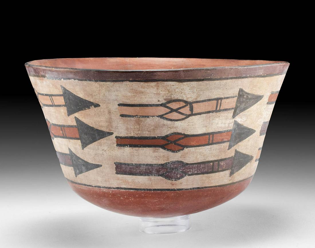 Nazca Polychrome Bowl w/ Arrows, ex-Museum (1 of 4)