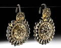 18th C. Bulgarian Gilt Silver Bride's Earrings Arpalii