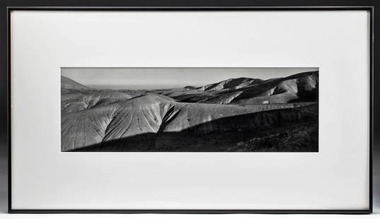 Signed 20th C. Gelatin Photograph - Mario Algaze: **Originally Listed At $750** Mario Algaze (Cuban-American, b. 1947). Silver Gelatin Photograph. "Las Dunas de Puquio" - ca. 2000. Purportedly signed on the verso. A lyrical view of the dunes of