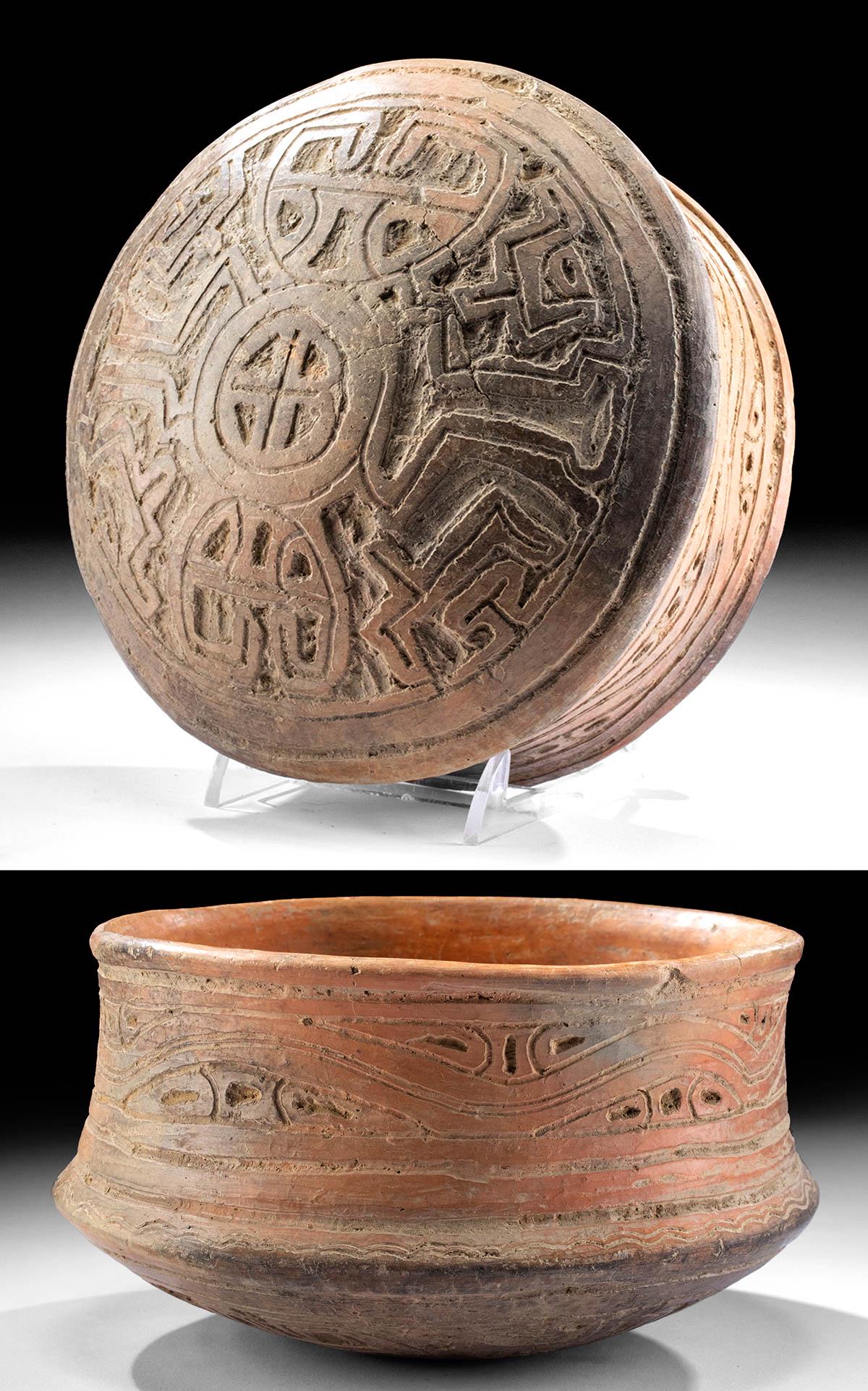 Marajoara Terracotta Bowl w/ Incised Motifs (1 of 7)