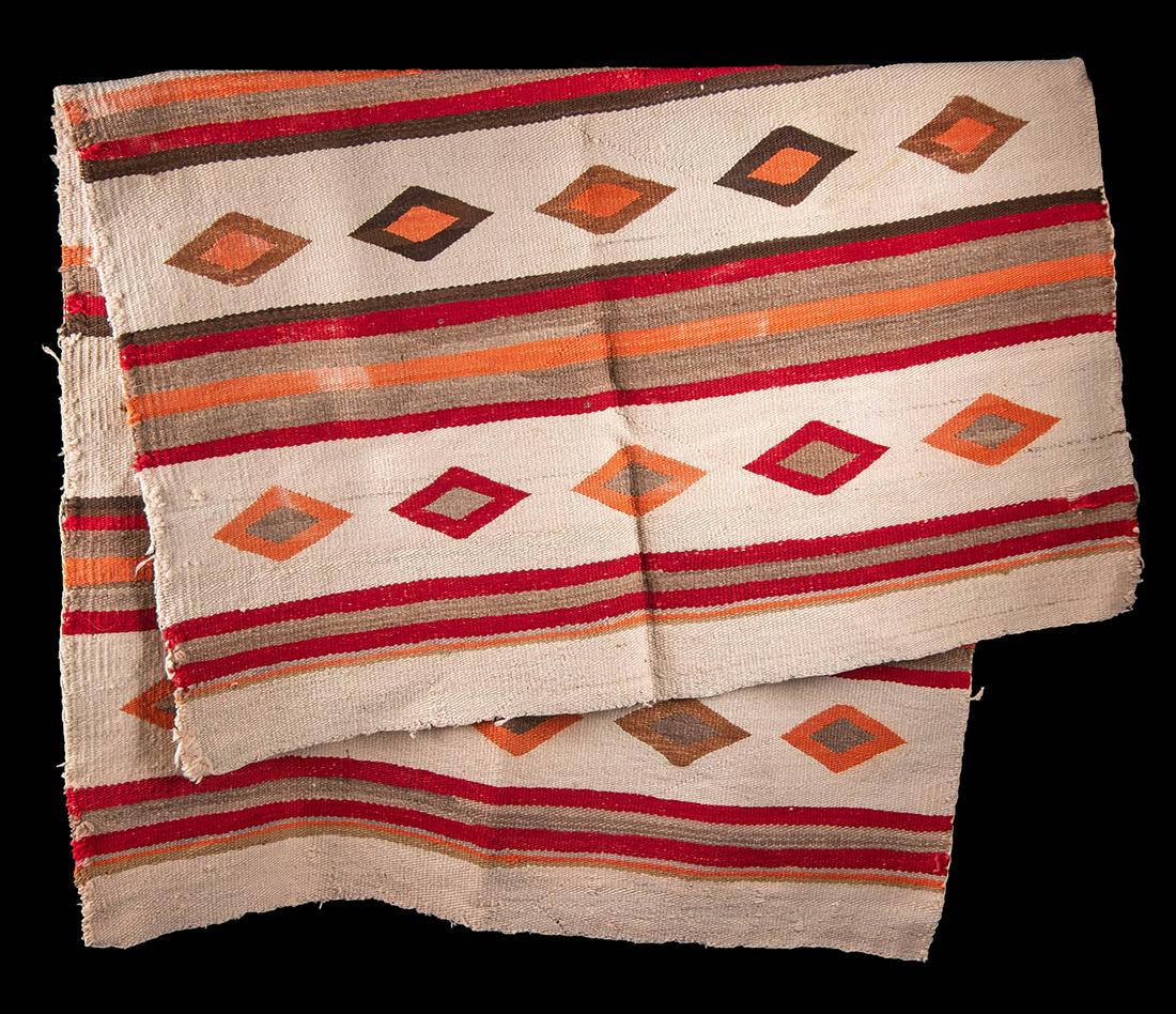 Vibrant 19th C. Navajo Woven Wool Rug Dazzler (1 of 3)