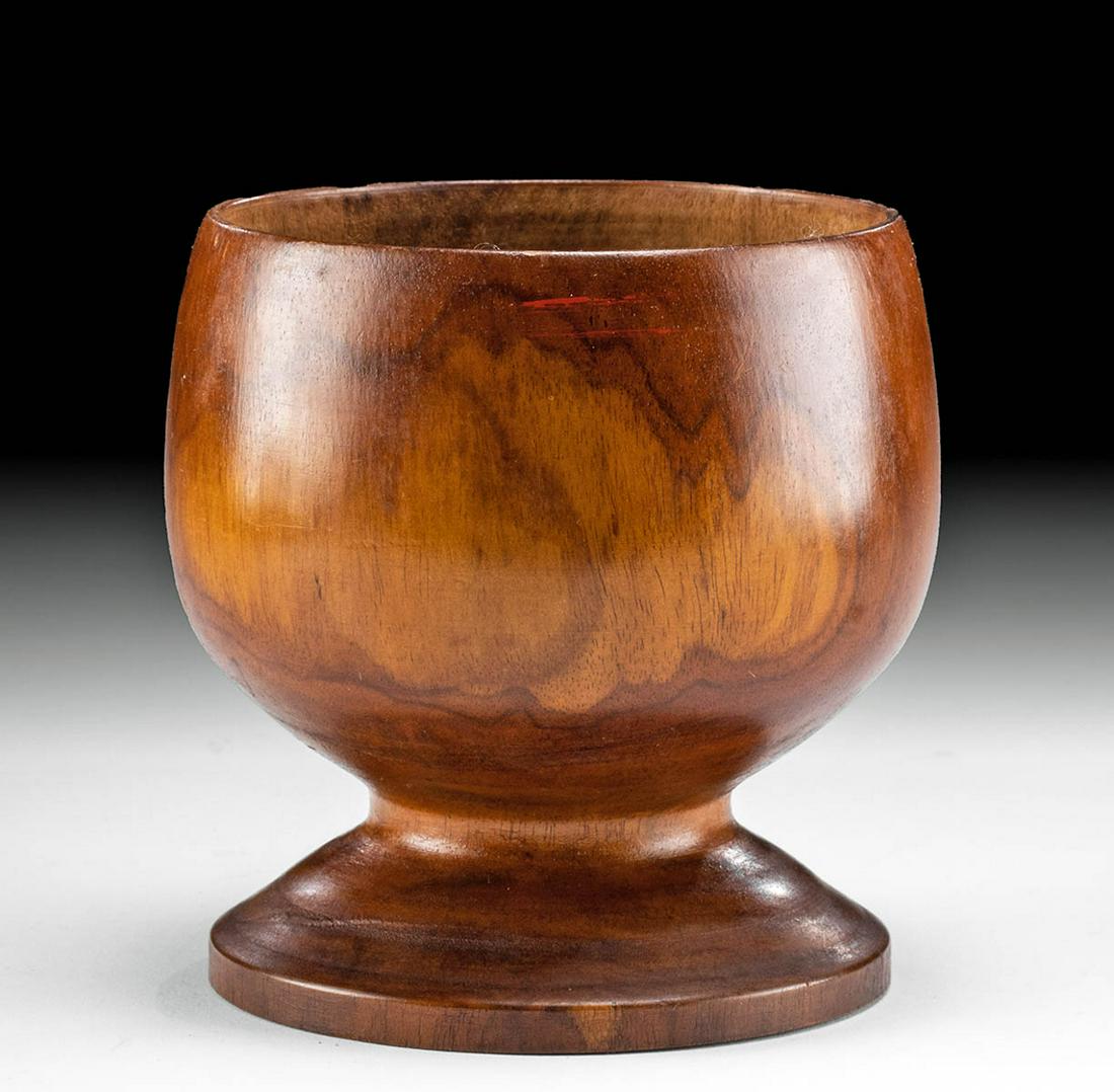 Early 20th C. Hawaiian Wood Footed Goblet (1 of 4)