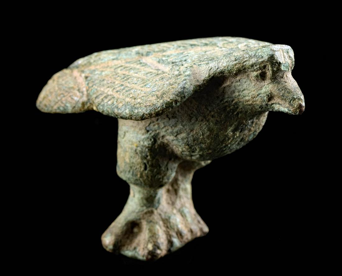 Lovely Roman Leaded Bronze Eagle Figurine (1 of 3)