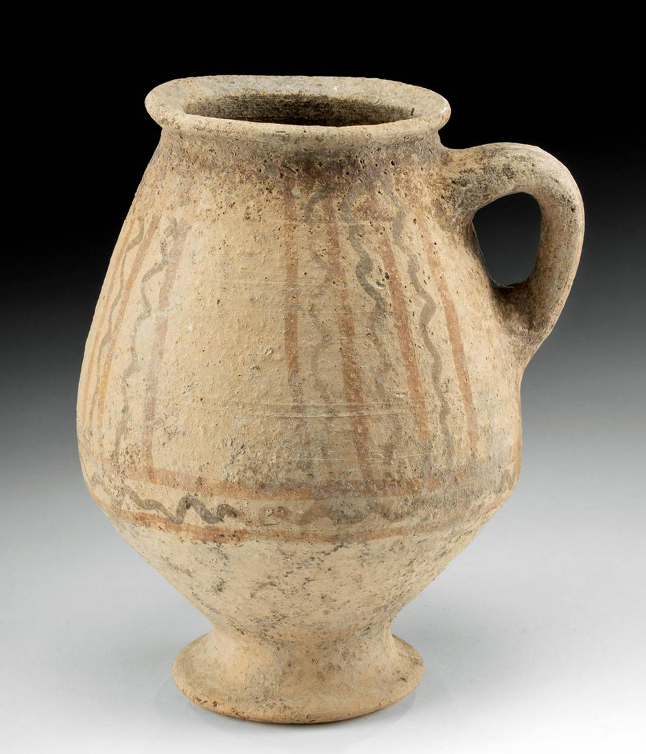 Canaanite Bronze Age Pottery Footed Pitcher (1 of 4)