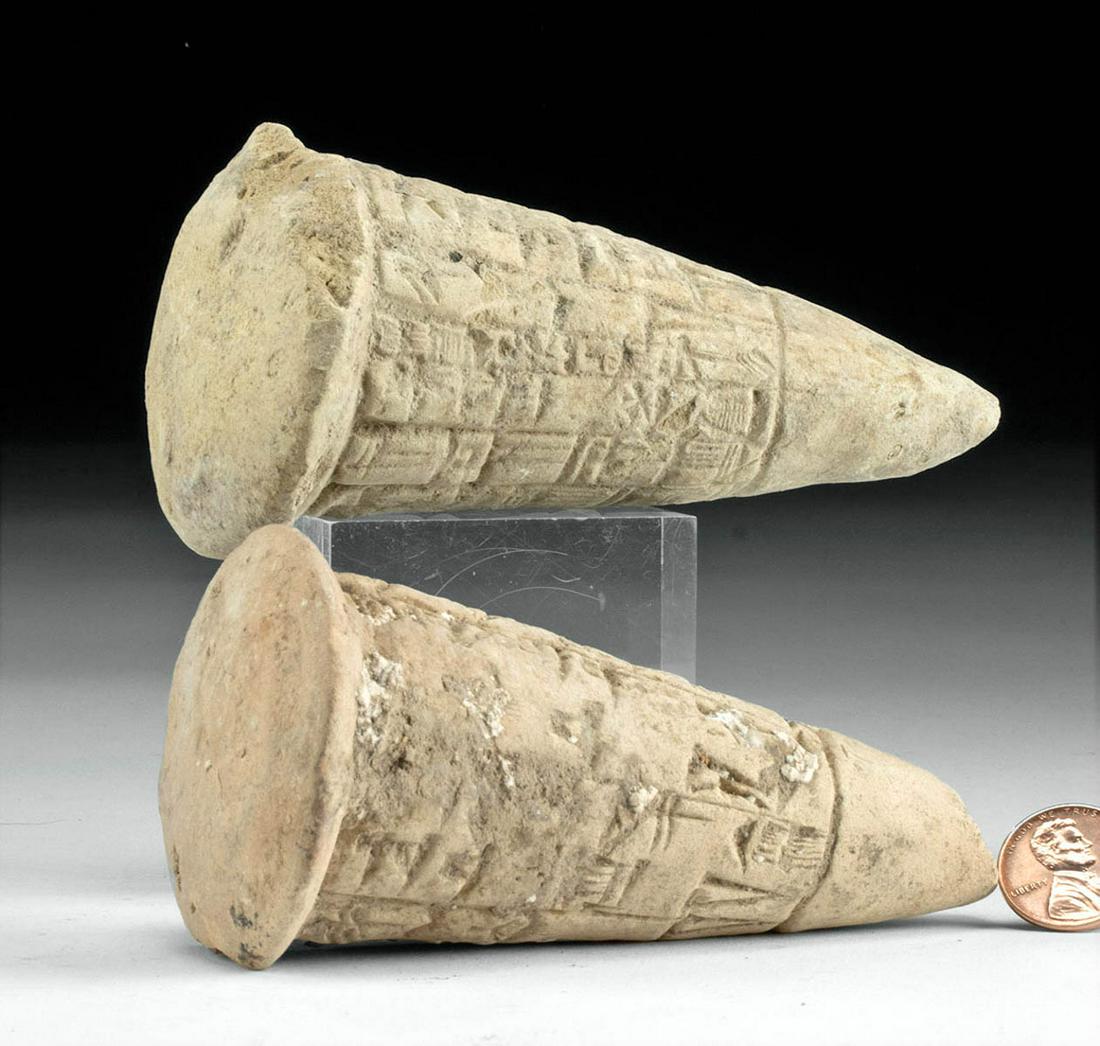 2 Translated Neo-Sumerian Clay Foundation Cones (1 of 3)