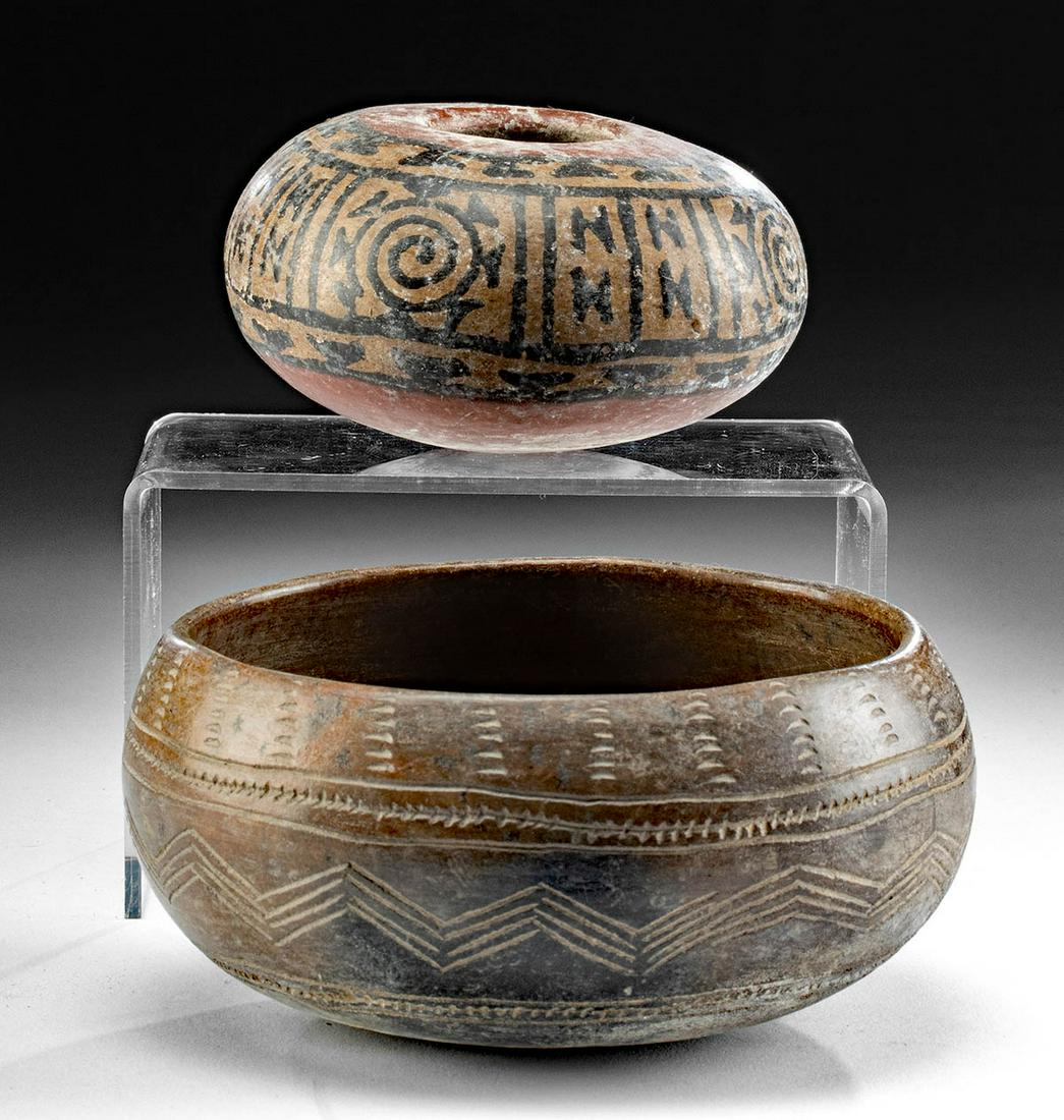 Nayarit Pottery Bowls - Incised & Polychrome (1 of 4)