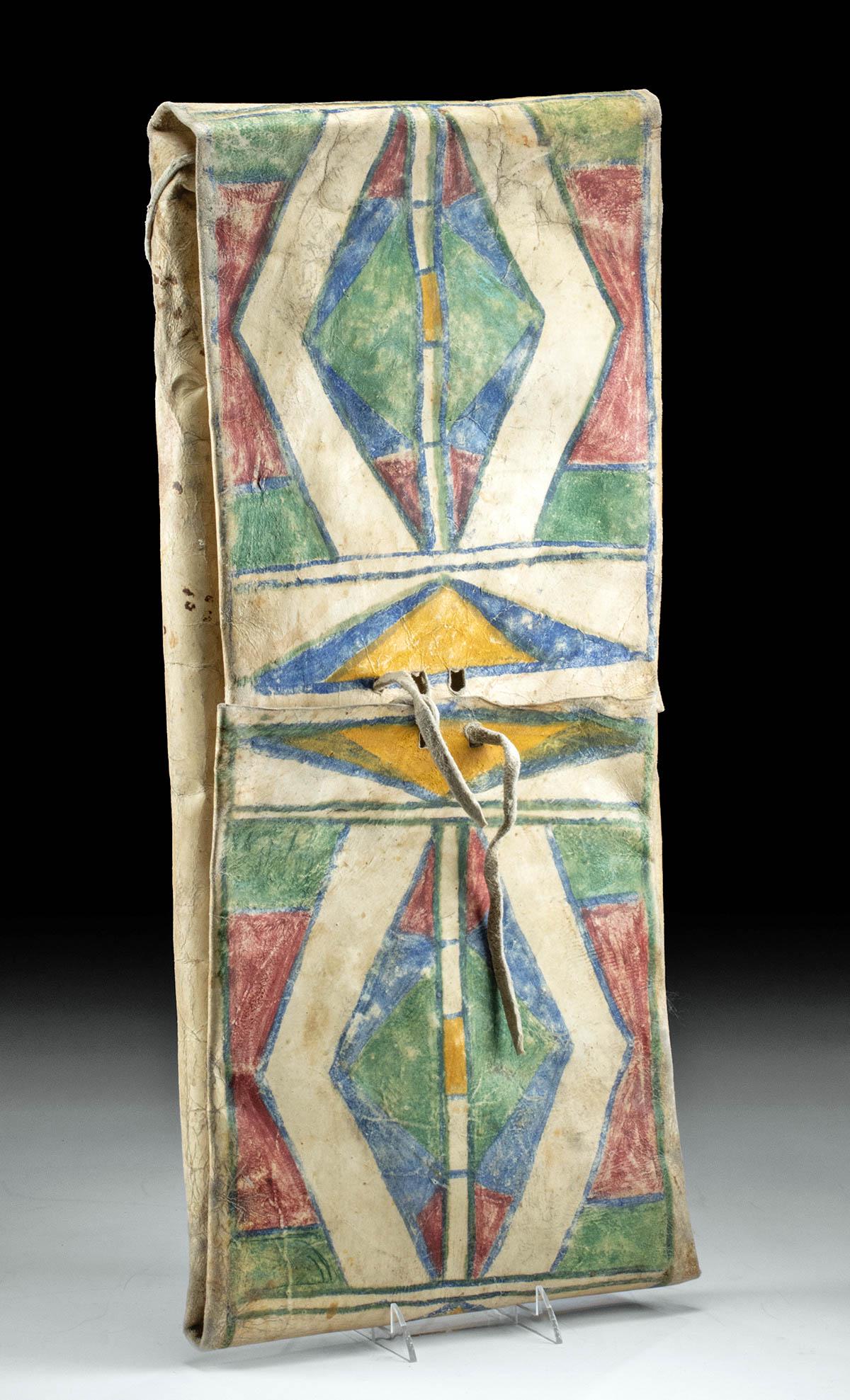 Early 20th C. Native American Plains Hide Parfleche Bag (1 of 4)